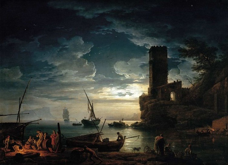 Claude Joseph Vernet Mediterranean Coast Scene with Fishermen and Boats